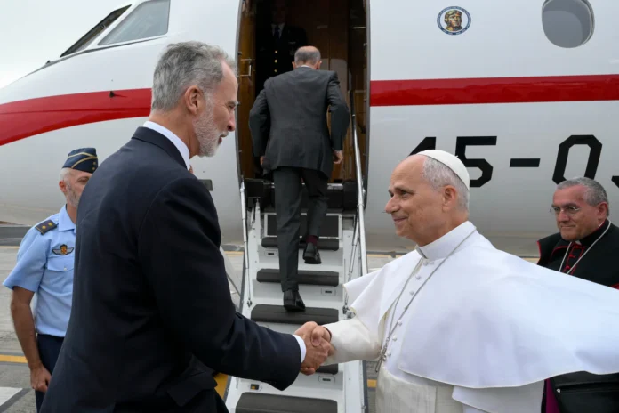 Pope Leo had to catch a ride from the king of Spain after plane’s engine failed
