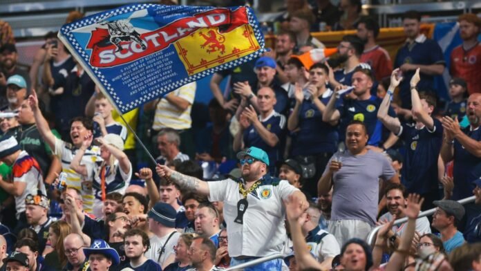 Scotland's Tartan Army brings World Cup spirit to a Marlins game