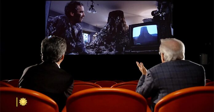 Steven Spielberg watches scene from 