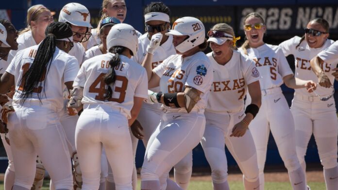Texas breaks up no-hitter, then eliminates Nebraska from WCWS