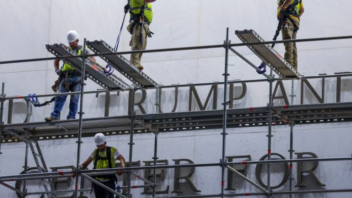 Trump's name is gone from the Kennedy Center's facade, according to a top official at the arts venue