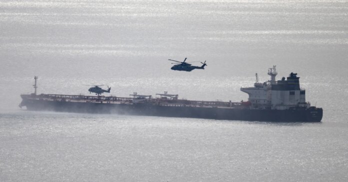 U.K. forces intercept a Russian shadow fleet oil tanker in English Channel