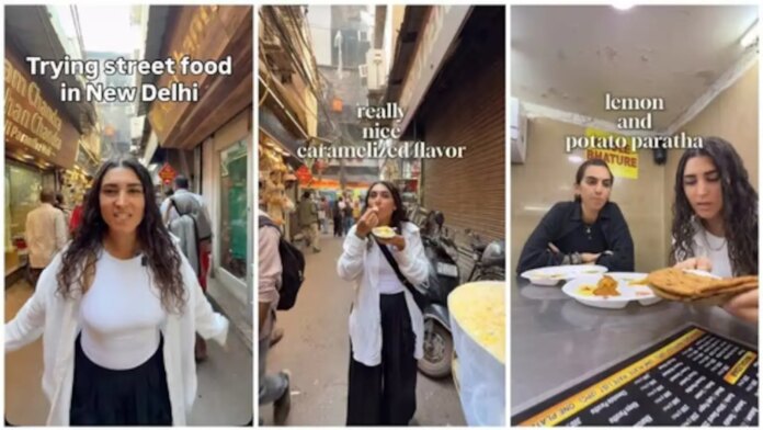 Video: American Woman Tries Chaat And Parathas In Chandni Chowk, Praises Street Food Hygiene