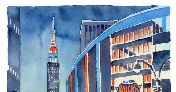 While Knicks Fans Celebrate, a New York Artist Fumes