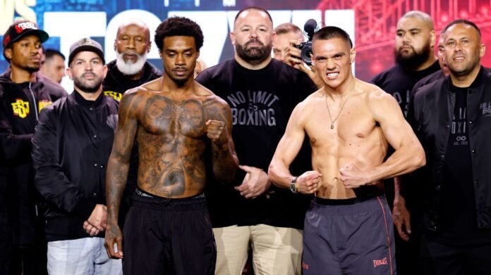 Follow live: Errol Spence, Tim Tszyu moments away from blockbuster Sydney fight