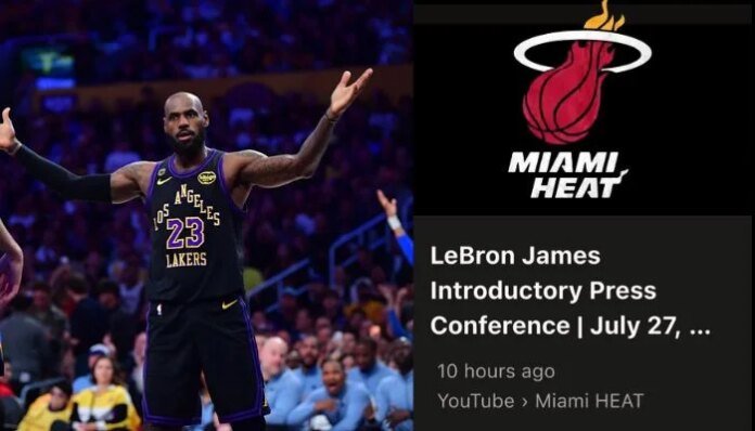 Heat say LeBron James 'introductory' presser video was accident—but fans aren't convinced