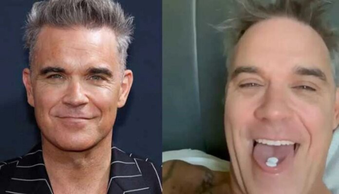 Robbie Williams reacts to drug use allegations in World Cup video