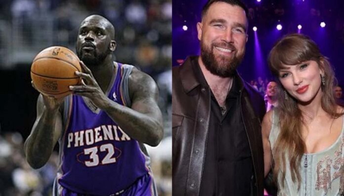 Taylor Swift, Travis Kelce get surprise wedding blessing from Shaquille O'Neal