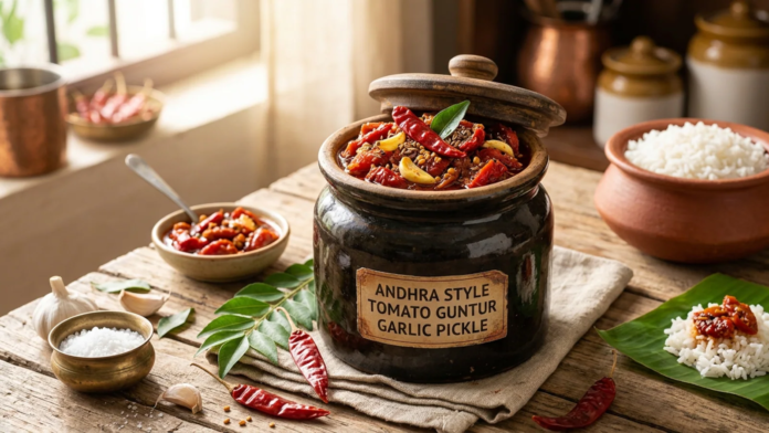 The Secret To Andhra's Bold Flavours? This Guntur Tomato Pickle Recipe