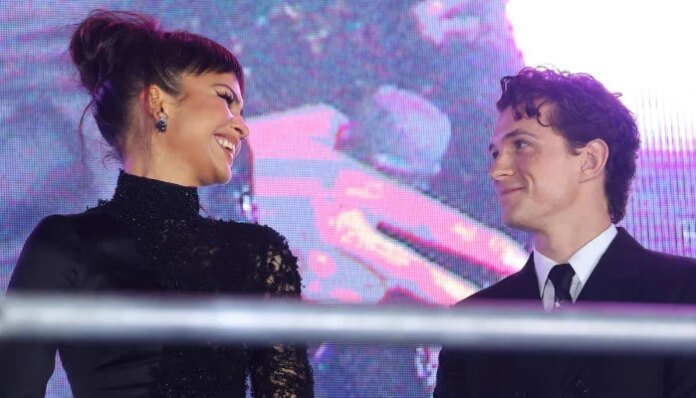 Tom Holland can't take his eyes off Zendaya at ‘Spider-Man' event