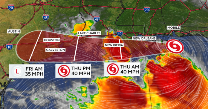 Tropical Storm Bertha makes landfall in Louisiana, drenches Gulf Coast. See forecast map and its path.
