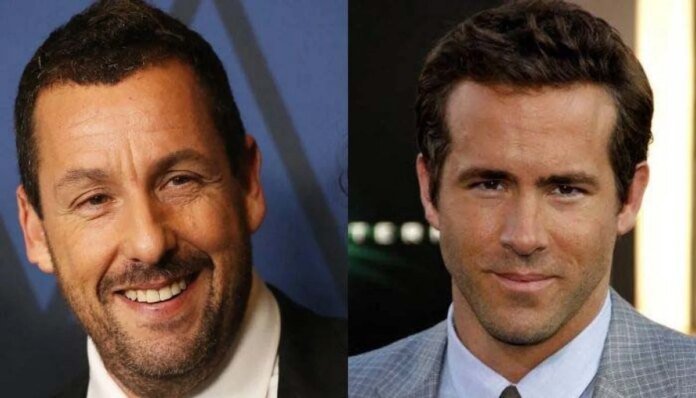 Adam Sandler and Ryan Reynolds as professional rivals