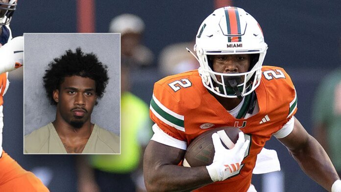Miami running back Jordan Lyle arrested on felony aggravated fleeing charge in Broward County
