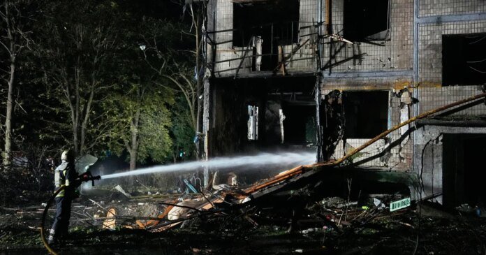 Russian strikes on Kyiv kill 9, injure at least 15, officials say
